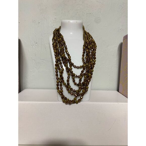 VINTAGE SILPADA style 925 SILVER NECKLACE COPPER SEED MULTI-STRAND CLASSIC - Picture 1 of 12